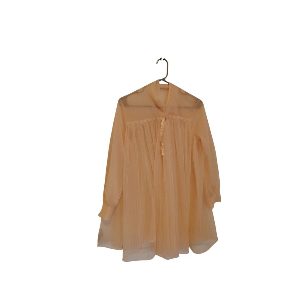Vintage Pink Nightgown Formfit Rogers Sheer Nightie